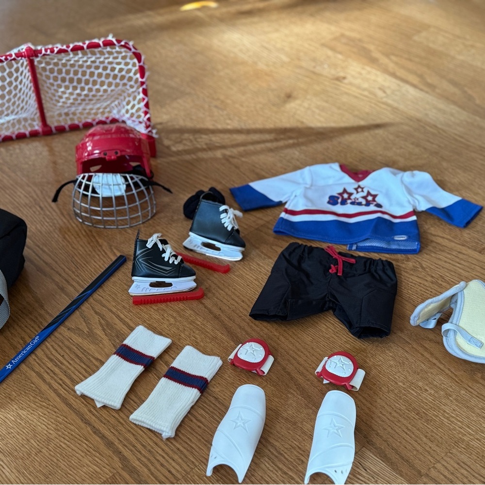 American girl - Hockey Gear Set with Jersey and Skates